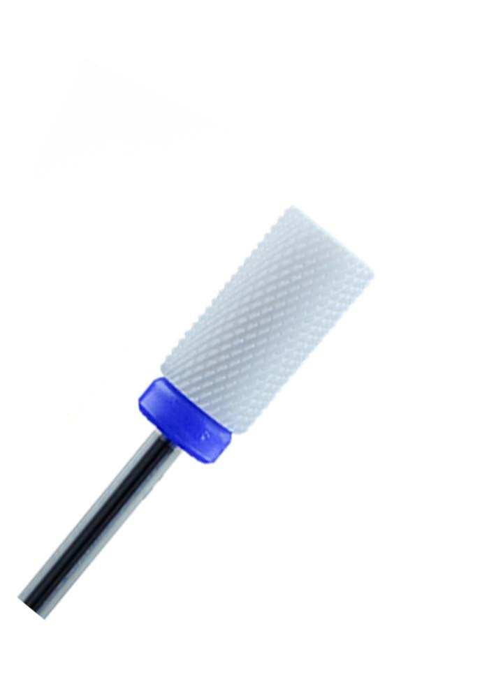 Large Barrel Ceramic Nail Drill Bit. Blue image 0
